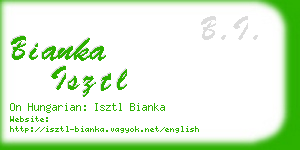 bianka isztl business card